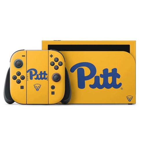 University of Pittsburgh Pitt Panthers Yellow Nintendo Switch 2 (2025) with Joy-Con Skin